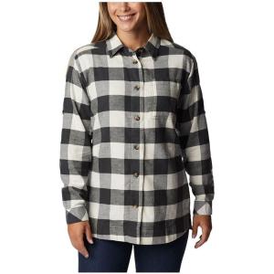 Columbia Womens Holly Hideaway Flannel ShirtButton Down Shirt(Shark Buffalo Check)