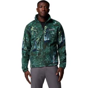 Columbia mens Steens Mountain Printed Jacket(Rain Forest Deschutestrees)