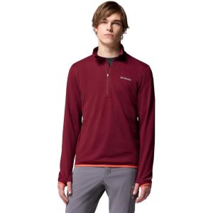 Columbia mens Tech Trail Utility Warm Half Zip(Rich Wine)
