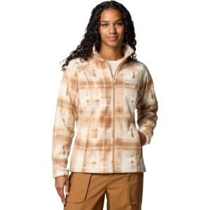 Columbia womens Benton Springs Printed Full Zip(Camel Brown Omblur)