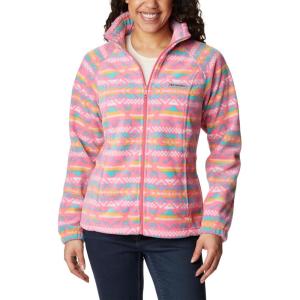 Columbia womens Benton Springs Printed Full Zip(Camellia Rose Checkered Peaks)