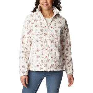 Columbia womens Benton Springs Printed Full Zip(Chalk Cyanofrond)