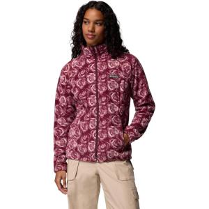 Columbia womens Benton Springs Printed Full Zip(Rich Wine Rose City)