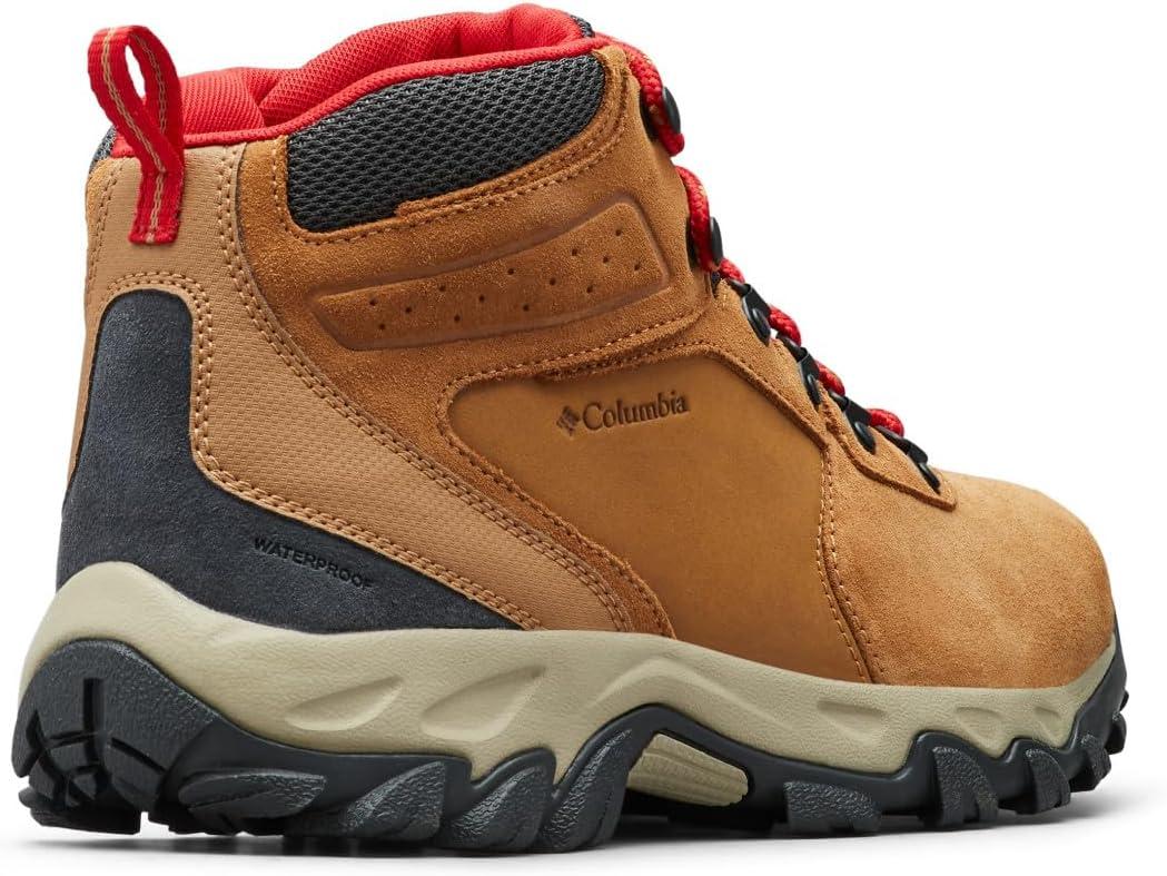 imageColumbia Mens Newton Ridge Plus II Suede Waterproof Hiking BootElkMountain Red