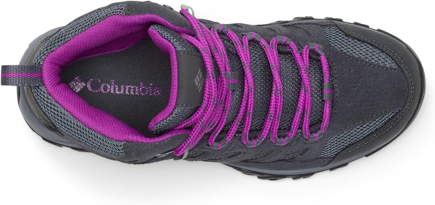 imageColumbia Womens Crestwood Mid Waterproof Hiking BootsGraphiteBright Plum