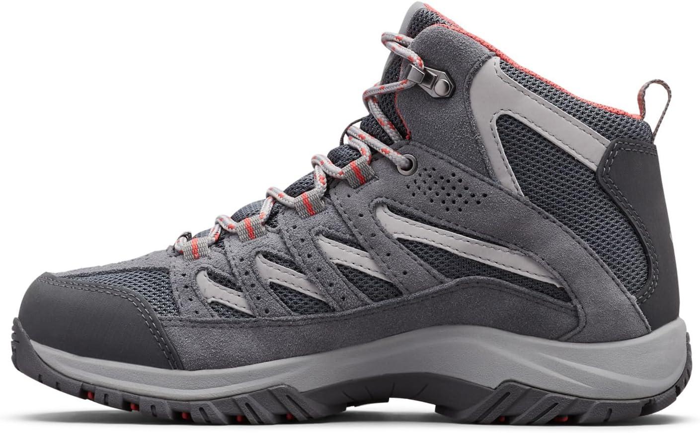 imageColumbia Womens Crestwood Mid Waterproof Hiking BootsGraphiteDaredevil
