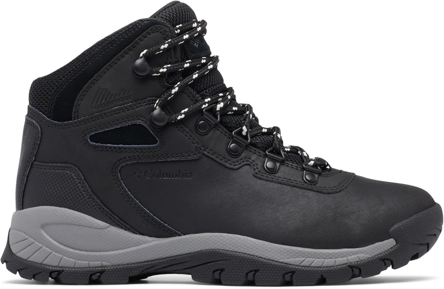 imageColumbia Womens Newton Ridge Plus Waterproof Hiking BootsBlackChalk