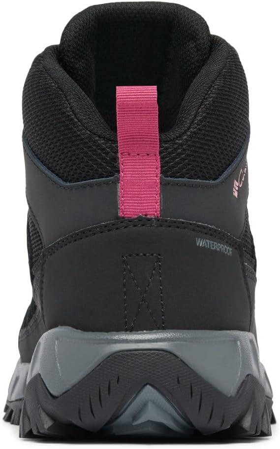 imageColumbia Womens Strata Trail Mid Waterproof Hiking BootsBlackSalmon Rose