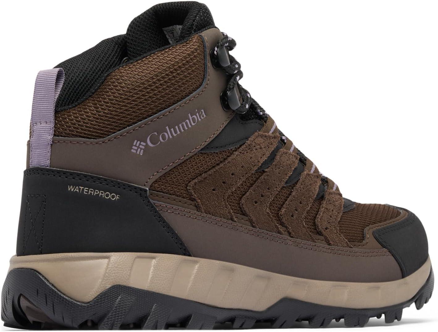 imageColumbia Womens Strata Trail Mid Waterproof Hiking BootsCordovanGranite Purple