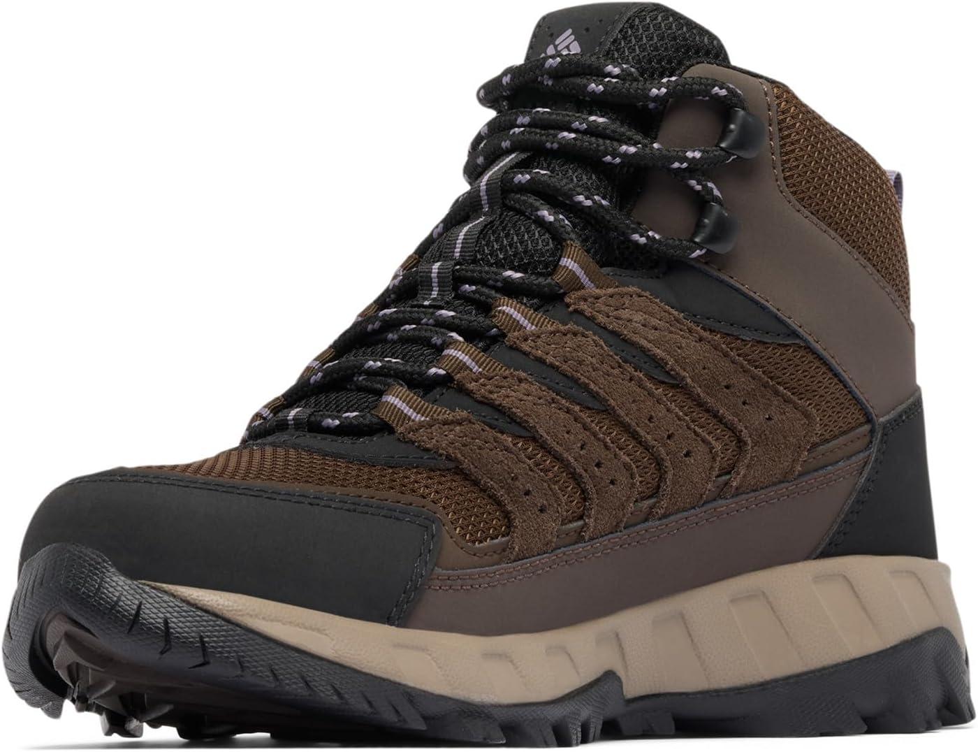 imageColumbia Womens Strata Trail Mid Waterproof Hiking BootsCordovanGranite Purple