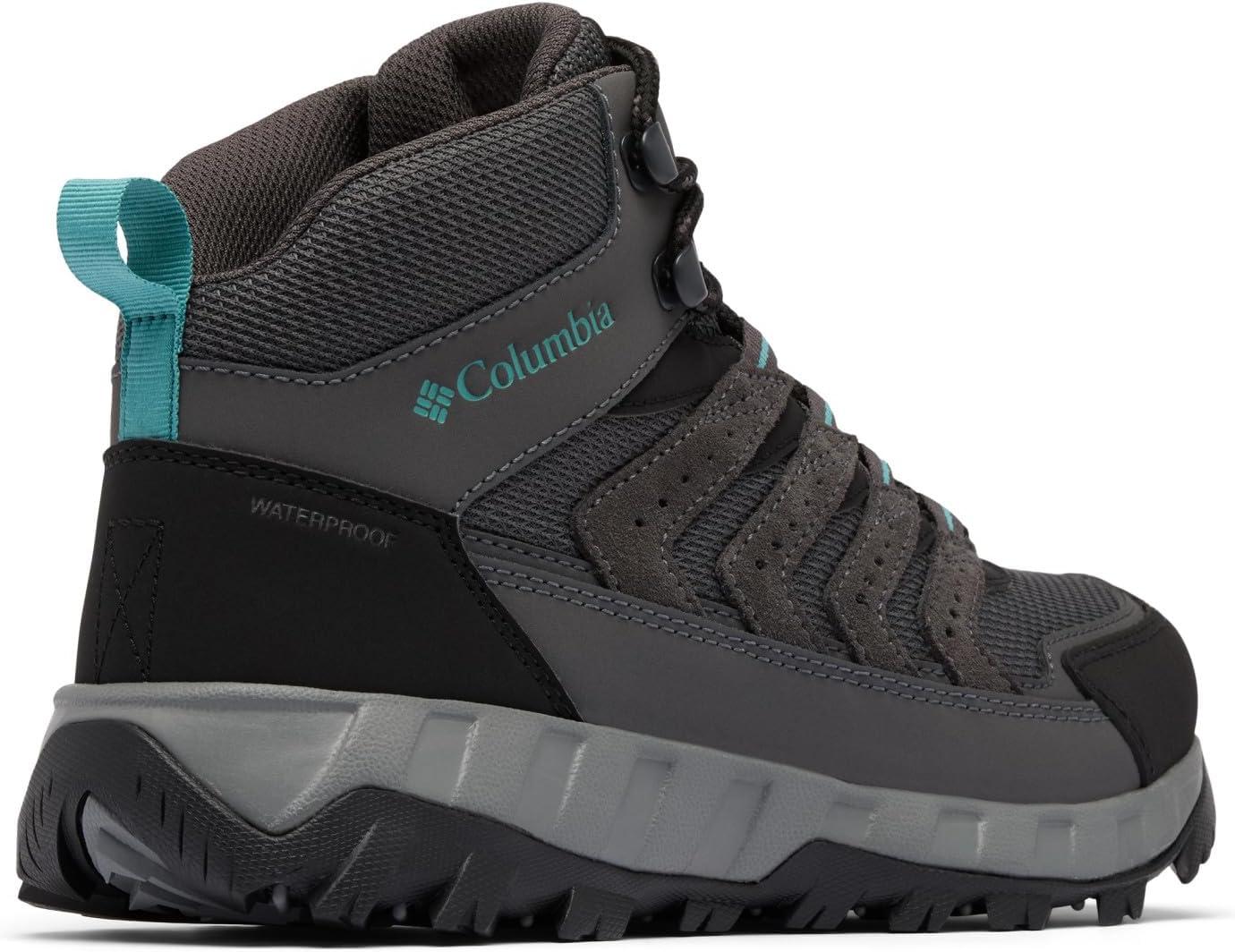 imageColumbia Womens Strata Trail Mid Waterproof Hiking BootsDark GreyTeal