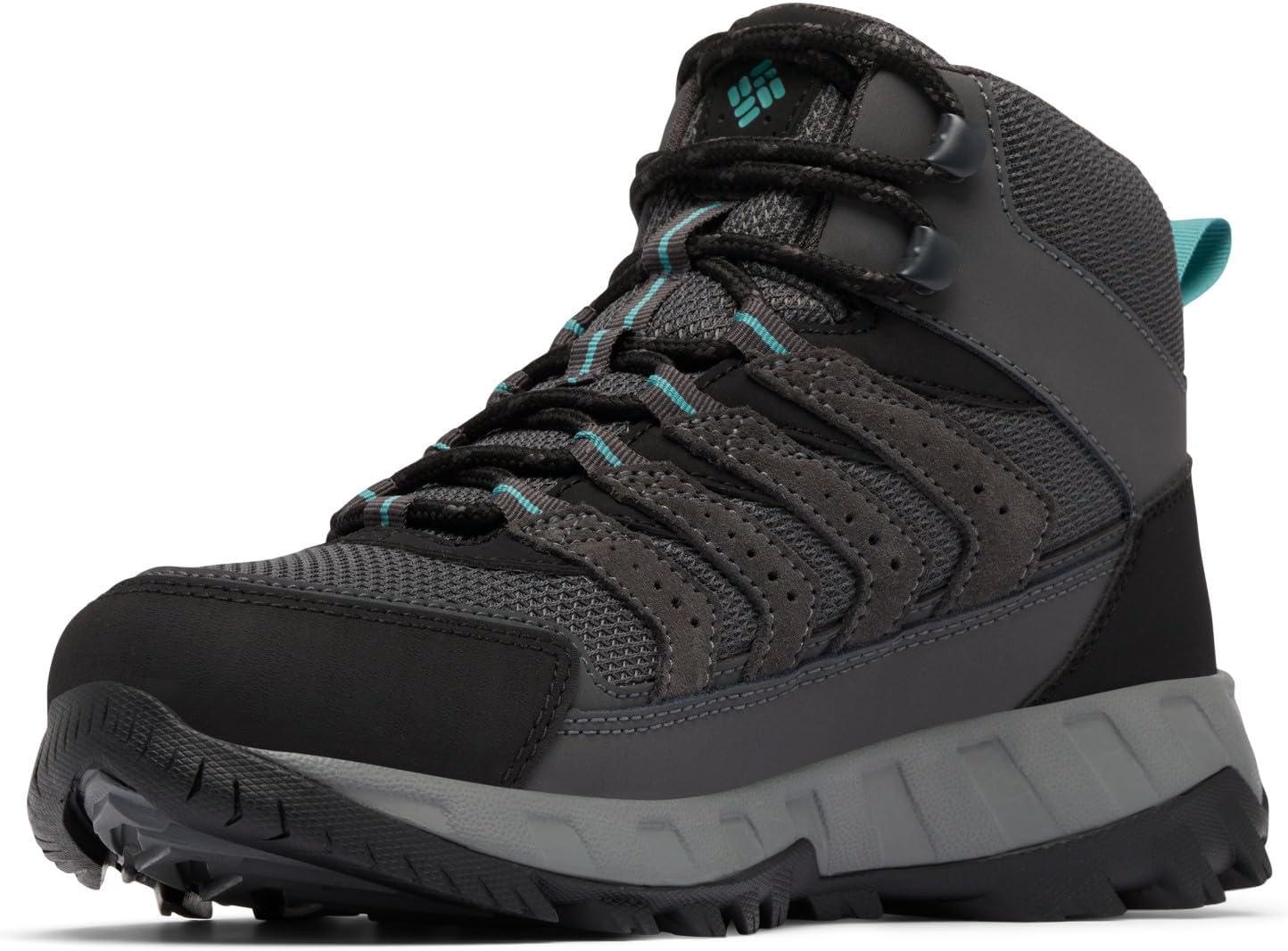 imageColumbia Womens Strata Trail Mid Waterproof Hiking BootsDark GreyTeal