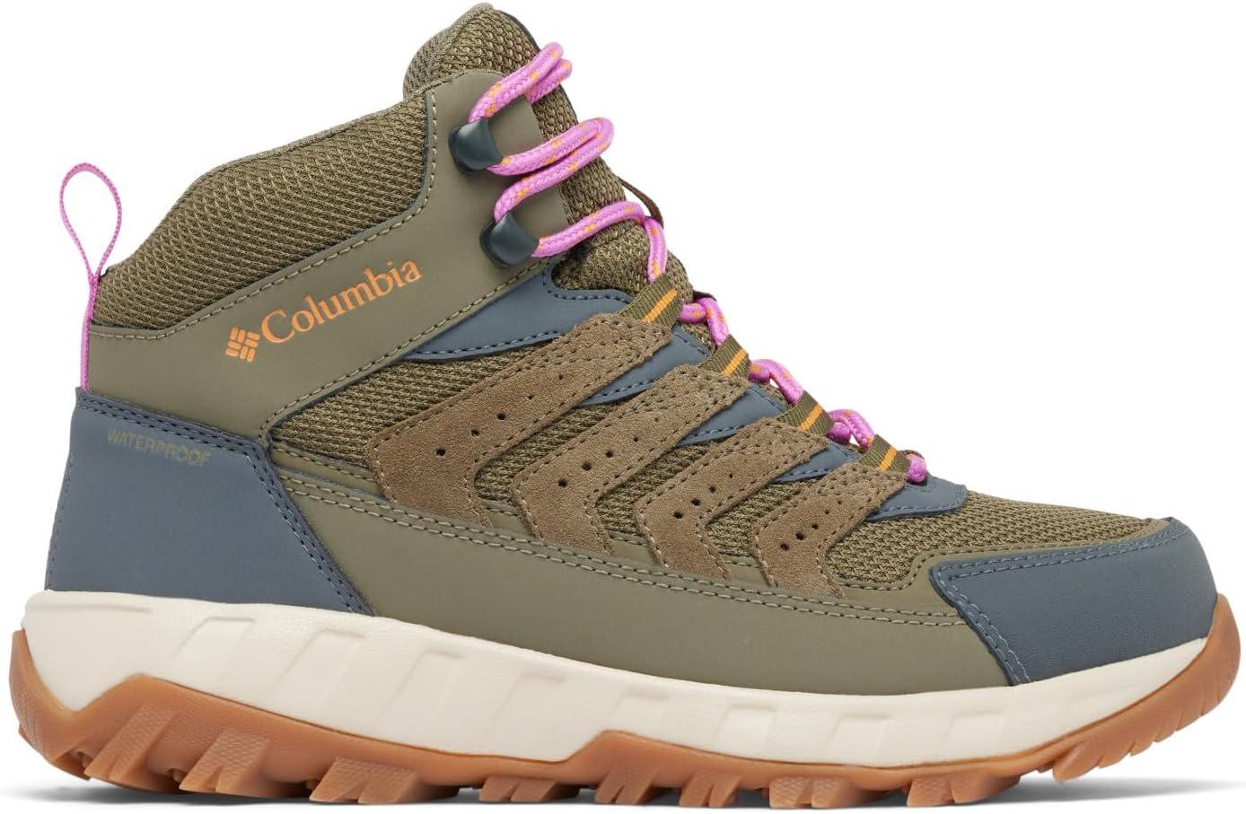 imageColumbia Womens Strata Trail Mid Waterproof Hiking BootsStone GreenSunstone