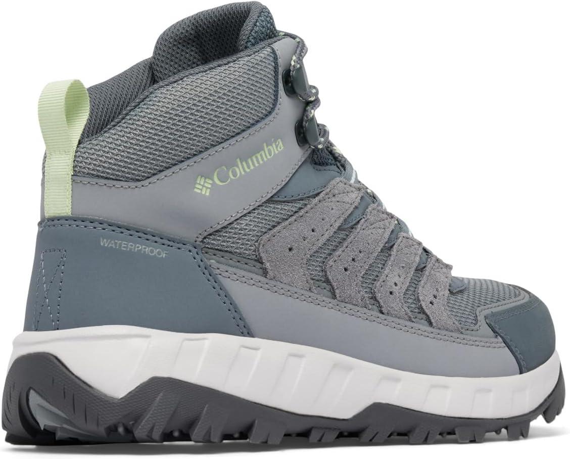 imageColumbia Womens Strata Trail Mid Waterproof Hiking BootsTitanium Grey SteelSage Leaf