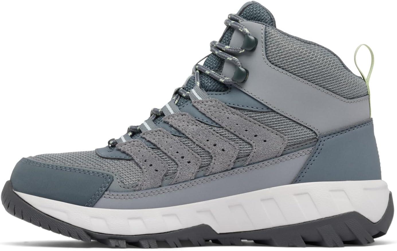 imageColumbia Womens Strata Trail Mid Waterproof Hiking BootsTitanium Grey SteelSage Leaf