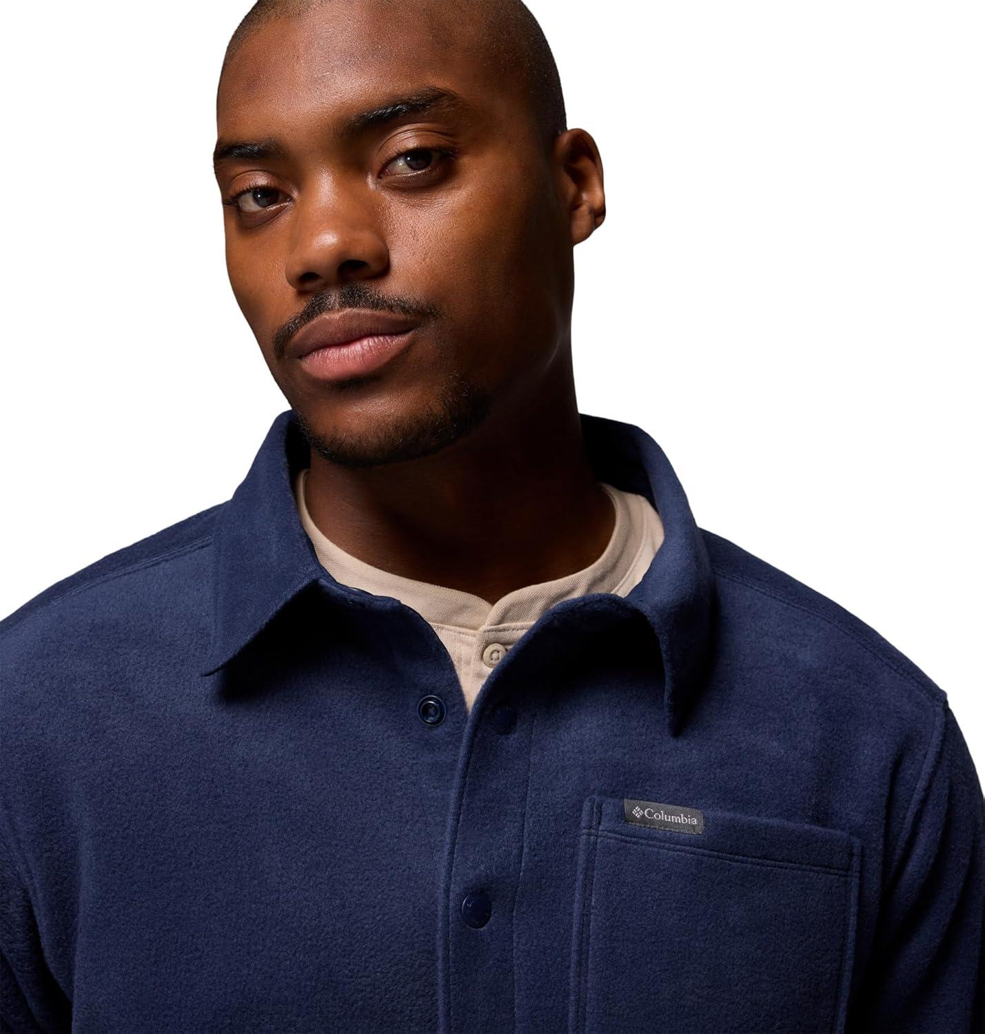 imageColumbia mens Steens Mountain Solid Shirt JacketCollegiate Navy
