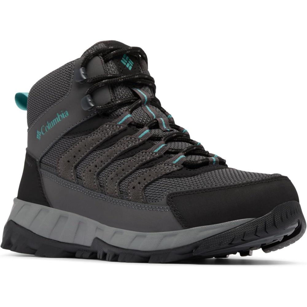 imageColumbia Womens Strata Trail Mid Waterproof Hiking BootsDark GreyTeal