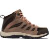 Columbia Women’s Crestwood Mid Waterproof Hiking Boots(Cordovan/Mud)
