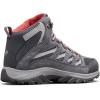 Columbia Women’s Crestwood Mid Waterproof Hiking Boots(Graphite/Daredevil)