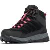 Columbia Women’s Strata Trail Mid Waterproof Hiking Boots(Black/Salmon Rose)