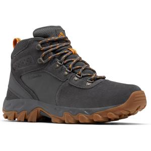 Columbia Men’s Newton Ridge Plus II Suede Waterproof Hiking Boot(Dark Grey/Gold Amber)