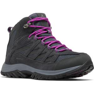 Columbia Women’s Crestwood Mid Waterproof Hiking Boots(Graphite/Bright Plum)
