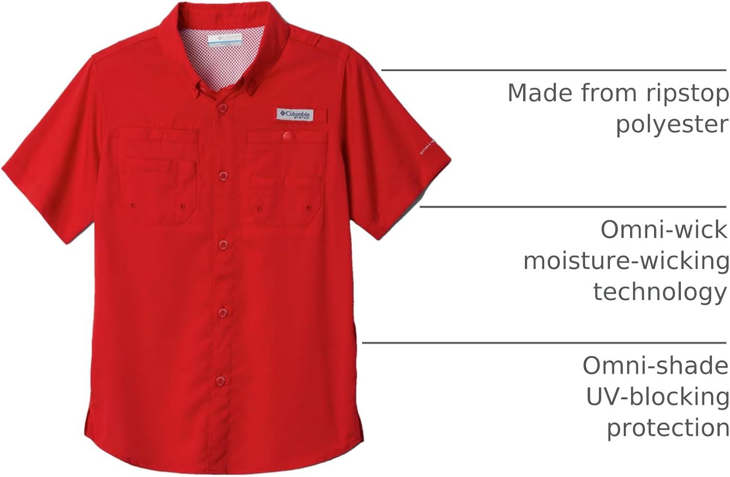 imageColumbia Boys PFG Tamiami Short Sleeve ShirtRed Spark