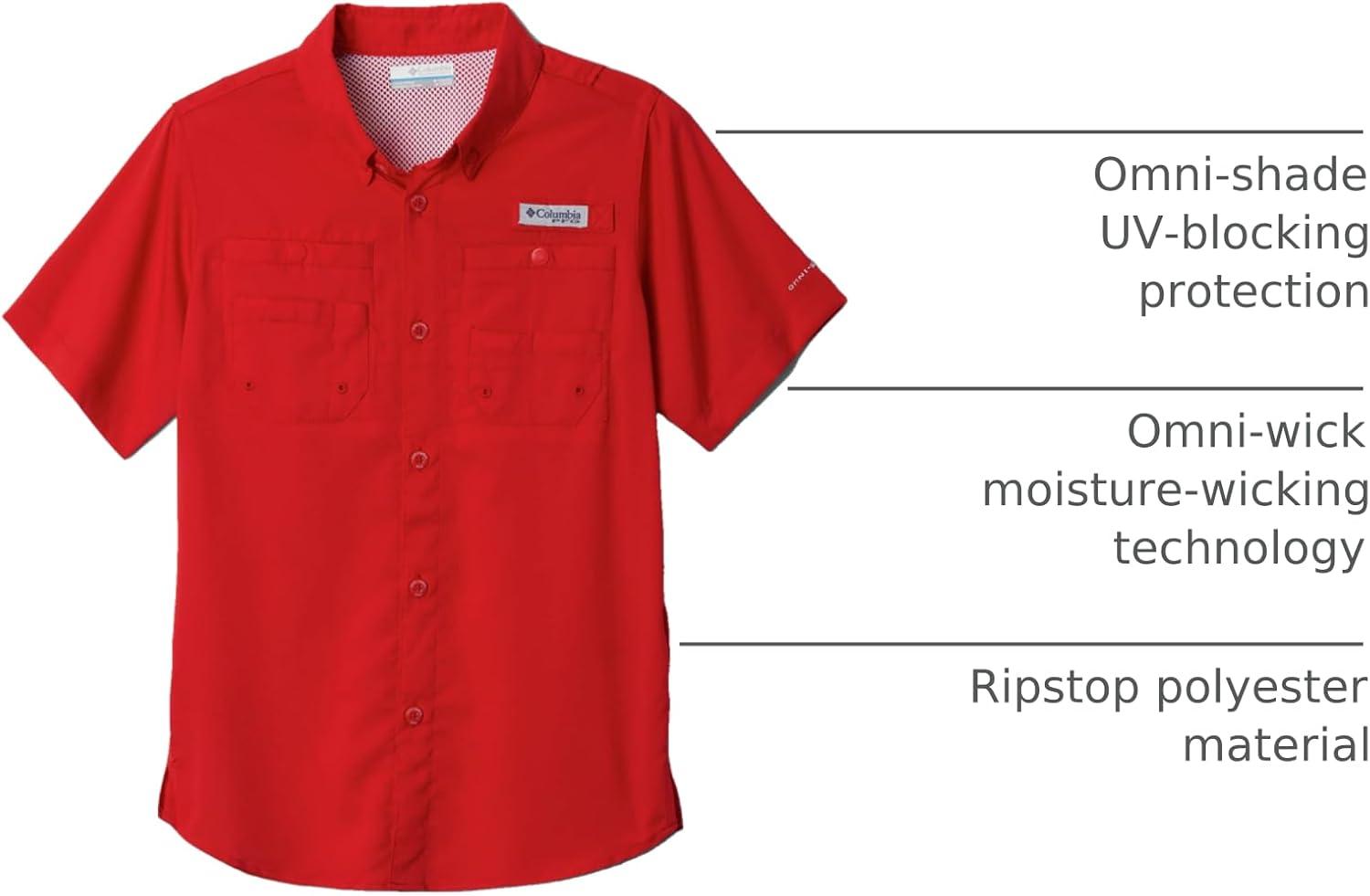 imageColumbia Boys PFG Tamiami Short Sleeve ShirtRed Spark