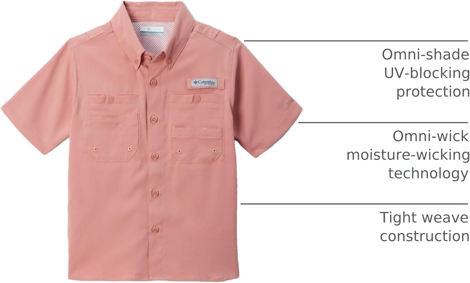 imageColumbia Boys PFG Tamiami Short Sleeve ShirtSandalwood Pink