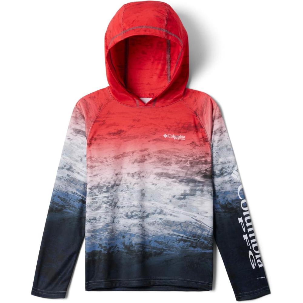 imageColumbia Boys Super Terminal Tackle HoodieRed Spark Deepsea Fade