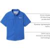 Columbia Boys PFG Tamiami Short Sleeve Shirt(Vivid Blue)