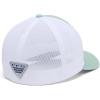 Columbia Unisex PFG Logo Mesh Ball Cap, Misty Jade/White/Hook, L/XL