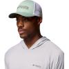 Columbia Unisex PFG Logo Mesh Ball Cap, Misty Jade/White/Hook, L/XL