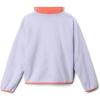 Columbia boys Sequoia Grove Half Zip Fleece(Snowdrift/Hot Coral/Paisley Purple)