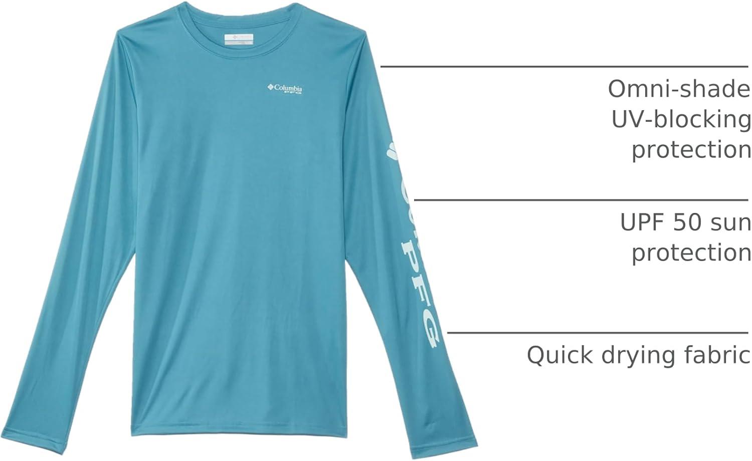 imageColumbia Boys Terminal Tackle Long Sleeve TeeCanyon BlueIcy Morn Logo