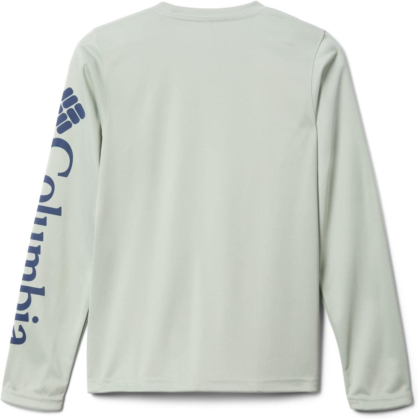 imageColumbia Boys Terminal Tackle Long Sleeve TeeCool Green HeatherCarbon Logo
