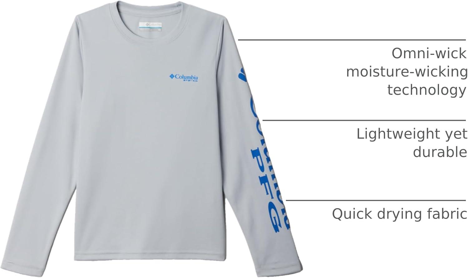 imageColumbia Boys Terminal Tackle Long Sleeve TeeCool GreyVivid Blue