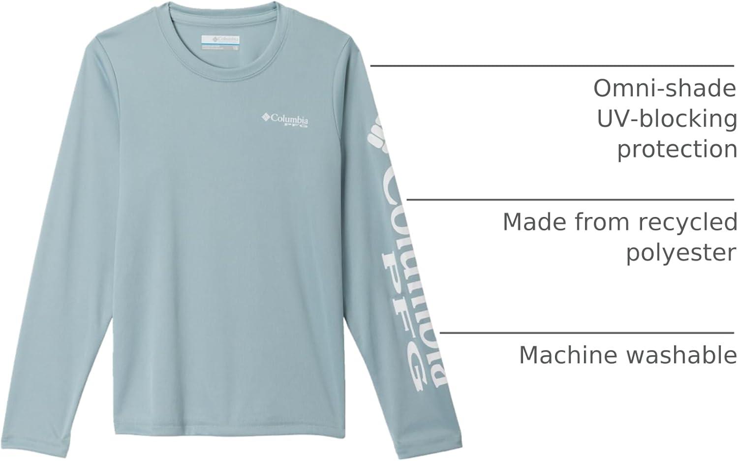 imageColumbia Boys Terminal Tackle Long Sleeve TeeCrushed BlueWhite Logo