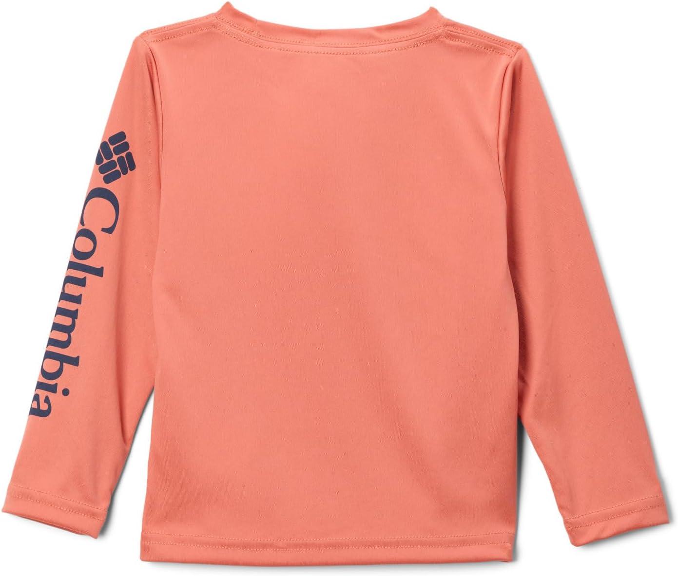 imageColumbia Boys Terminal Tackle Long Sleeve TeeFaded PeachCollegiate Navy Logo