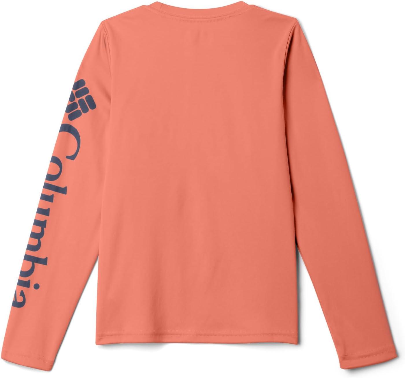 imageColumbia Boys Terminal Tackle Long Sleeve TeeFaded PeachCollegiate Navy Logo