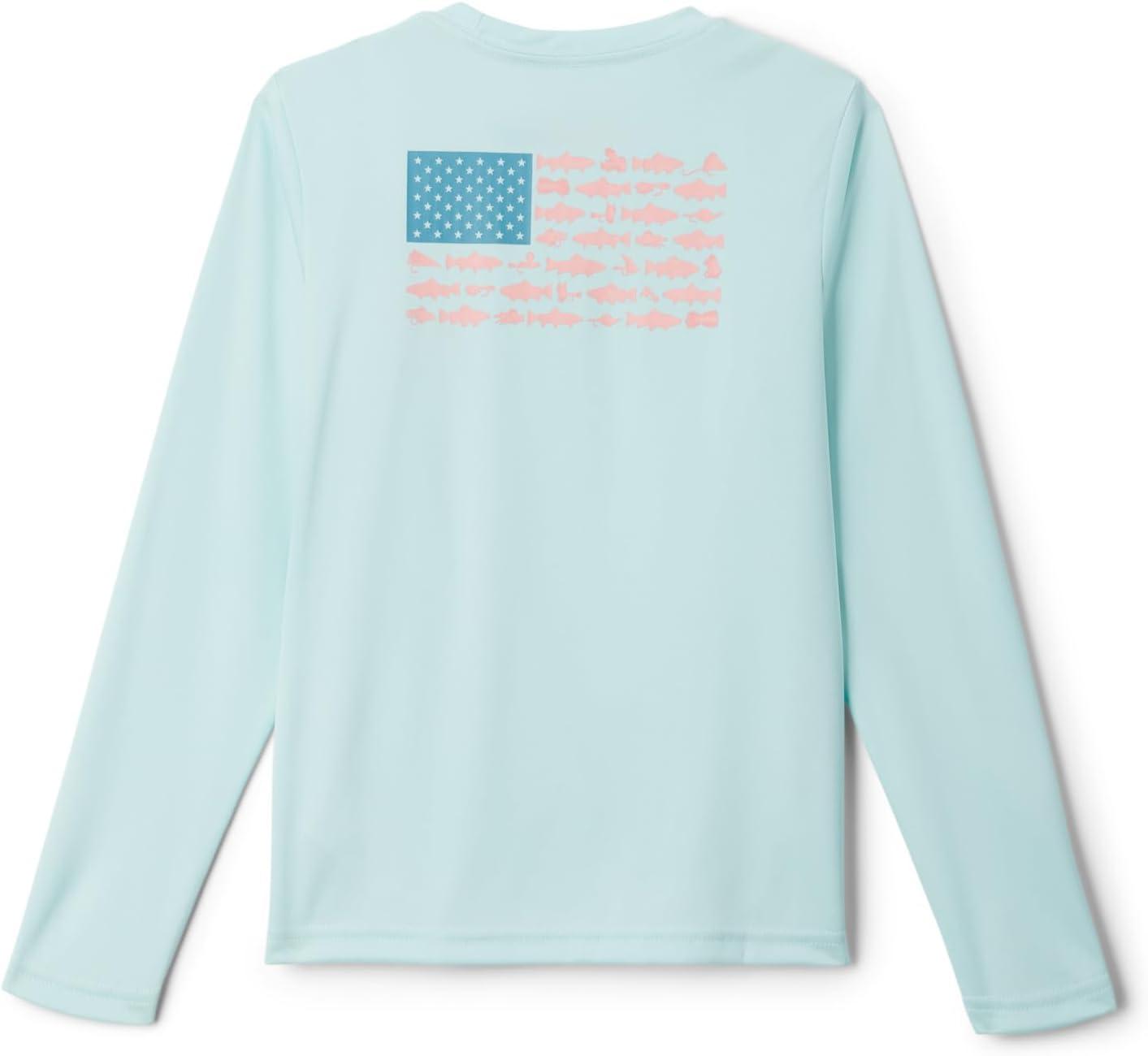 imageColumbia Boys Terminal Tackle Long Sleeve TeeIcy MornPfg Fish Flag Trout Flies