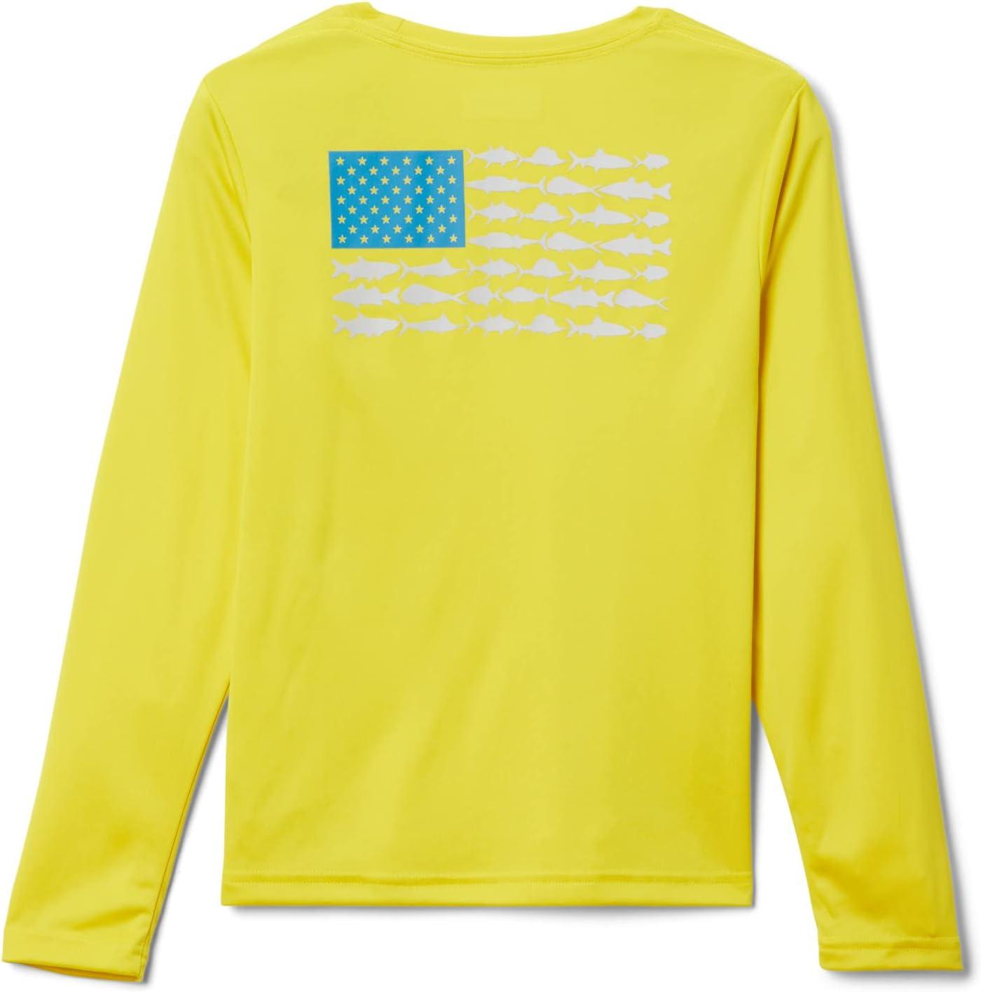 imageColumbia Boys Terminal Tackle Long Sleeve TeeLaser LemonDeep Marine