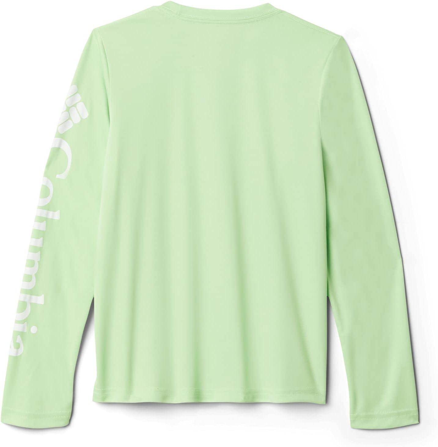 imageColumbia Boys Terminal Tackle Long Sleeve TeeLime GlowWhite Logo
