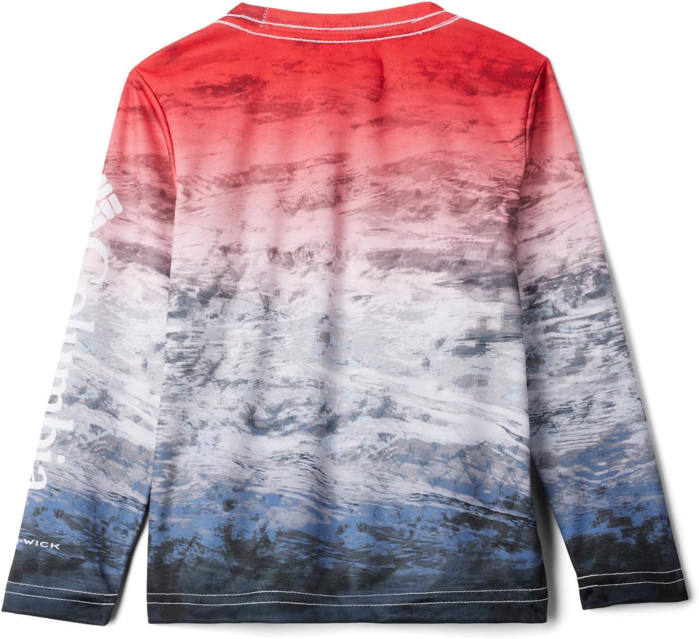 imageColumbia Boys Terminal Tackle Long Sleeve TeeRed Spark Deepsea Fade