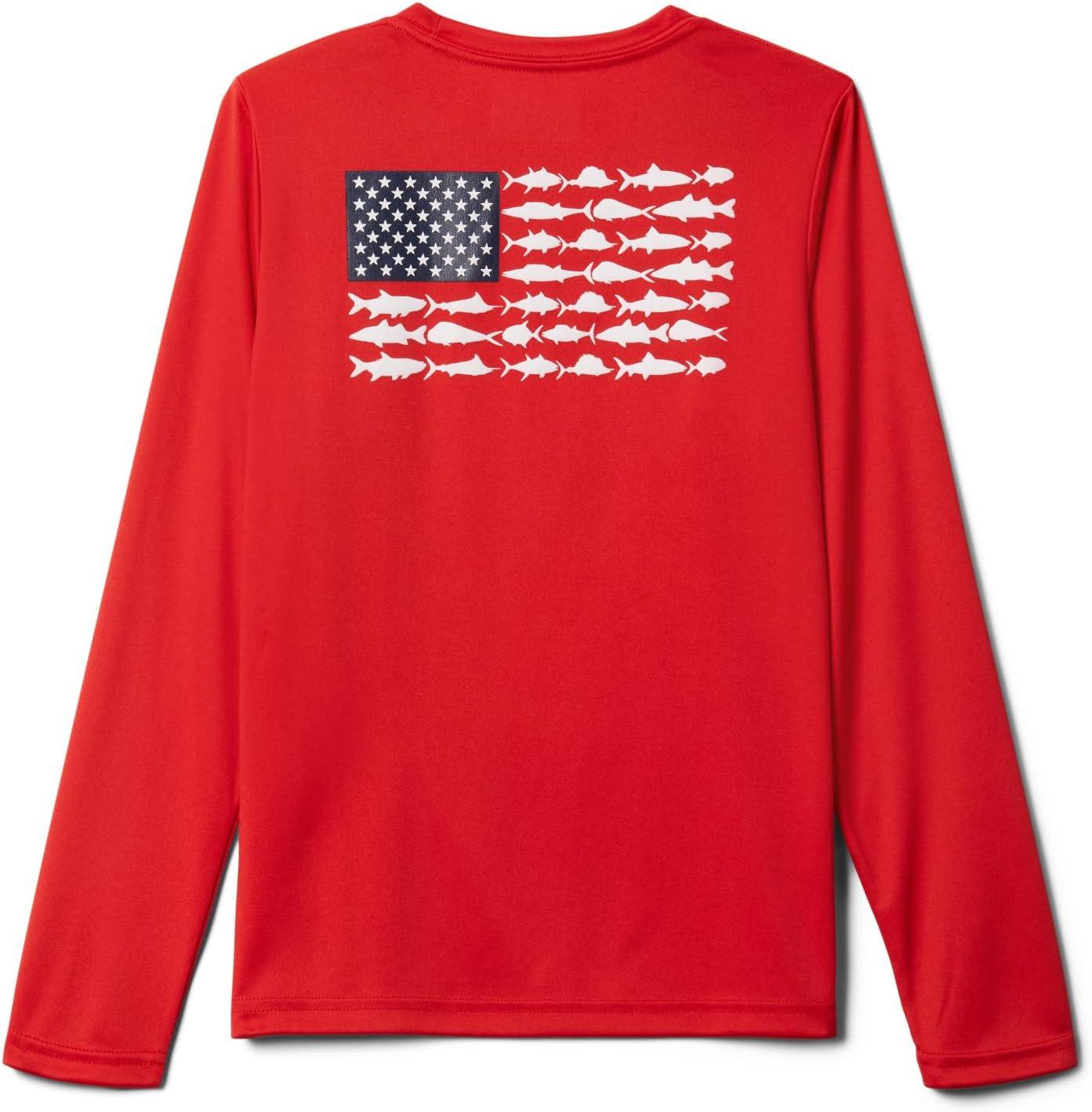 imageColumbia Boys Terminal Tackle Long Sleeve TeeRed SparkWhite