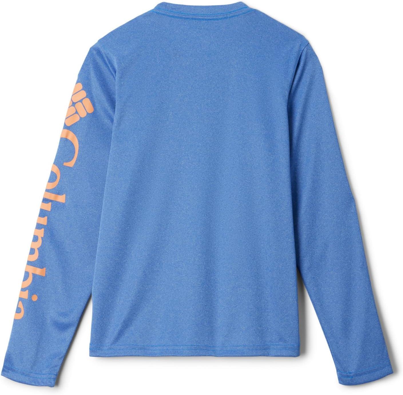 imageColumbia Boys Terminal Tackle Long Sleeve TeeVivid Blue HeatherBright Nectar Logo