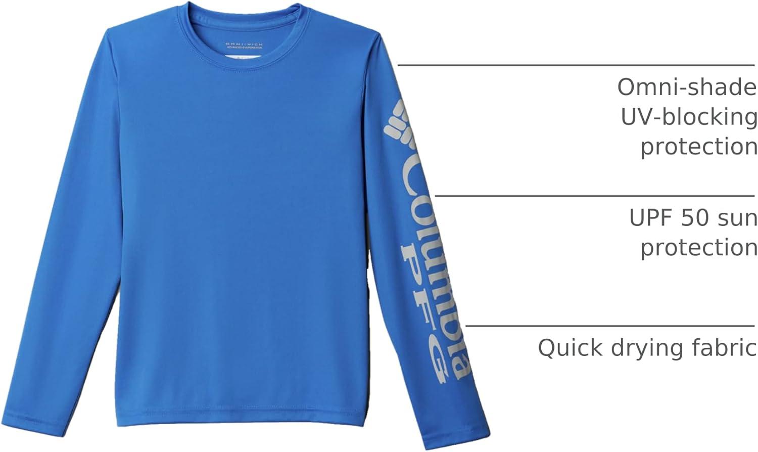 imageColumbia Boys Terminal Tackle Long Sleeve TeeVivid BlueCool Grey