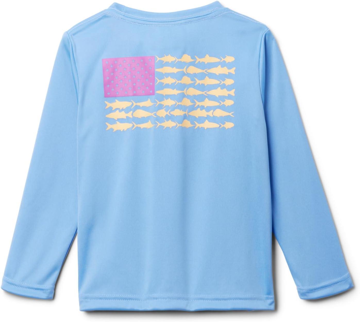 imageColumbia Boys Terminal Tackle Long Sleeve TeeWhite CapPfg Fish Flag Update