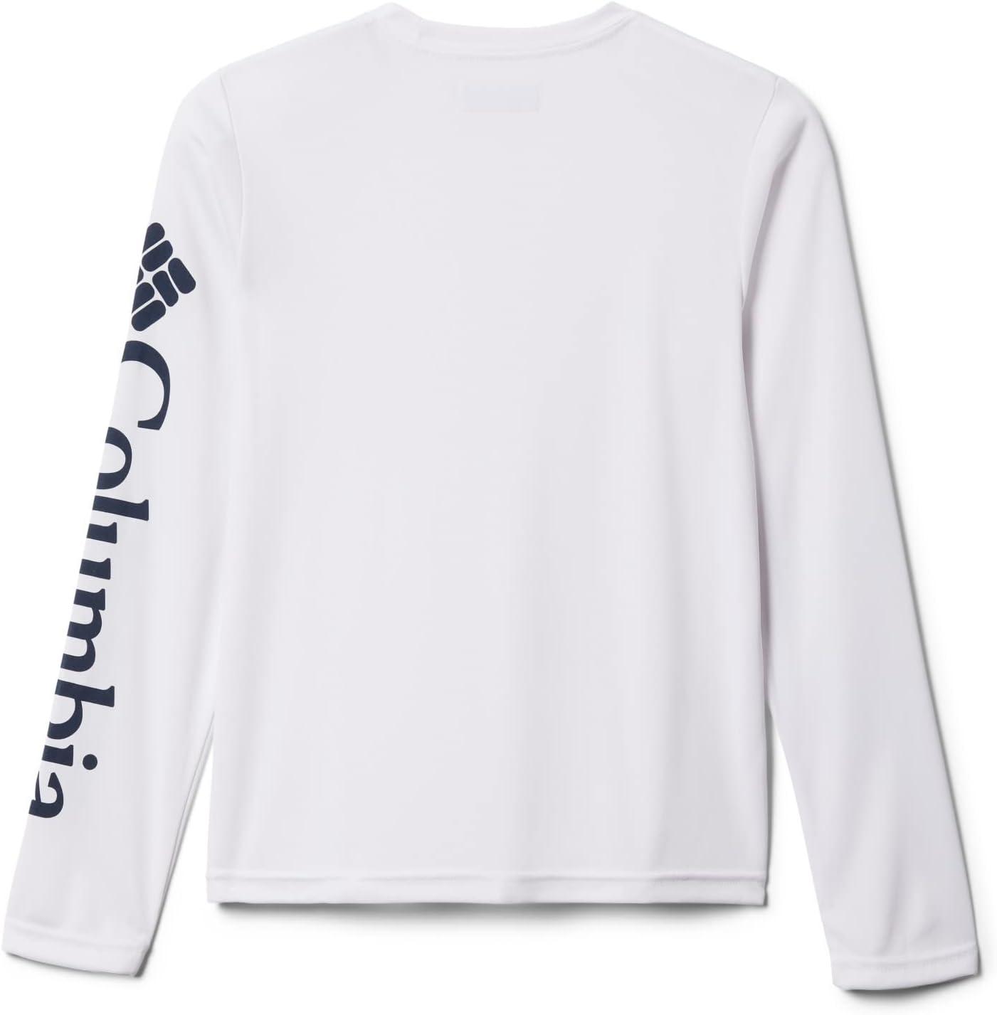 imageColumbia Boys Terminal Tackle Long Sleeve TeeWhiteCollegiate Navy Logo
