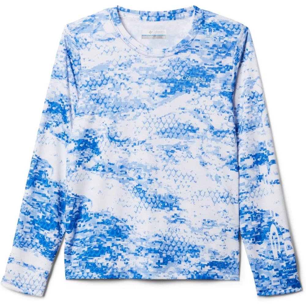 imageColumbia Boys Terminal Tackle Long Sleeve TeeBlue Macaw Pfg Camo Print